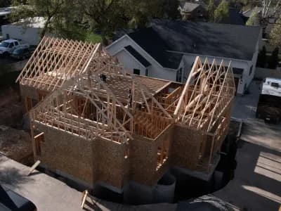 an unfinished house, still in construction