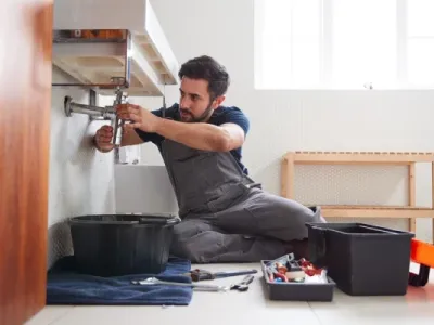 Kitchen sink repairs are underway with Paint‑Pro’s handyman team in Ormond Beach.