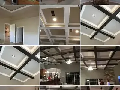 A collage captures multiple angles from recent projects completed by Paint‑Pro’s.