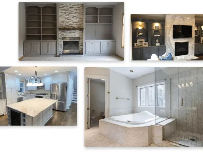 Interior painting projects (living room, kitchen, bathroom)