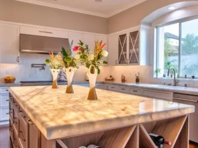 Underlit Countertop glows warm