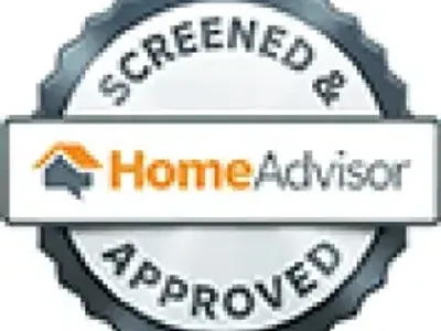 HomeAdvisor screened and approved badge for trusted professionals.