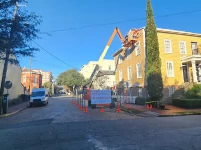 renovation work in progress for a building
