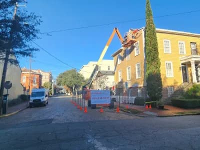renovation work in progress for a building
