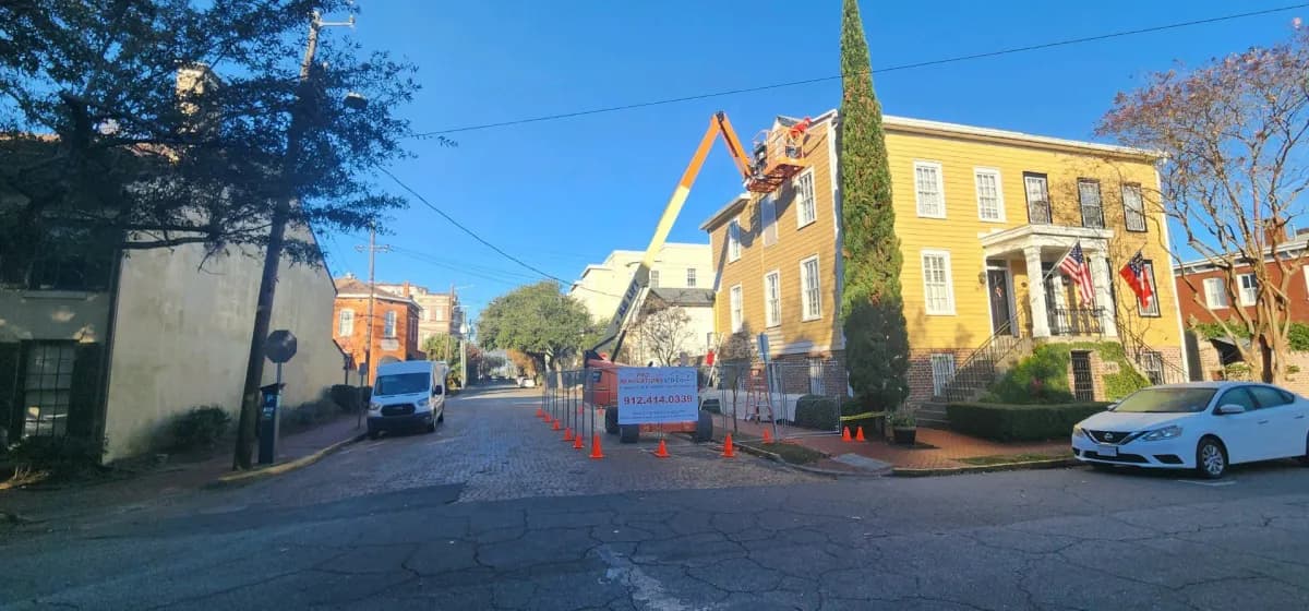renovation work in progress for a building