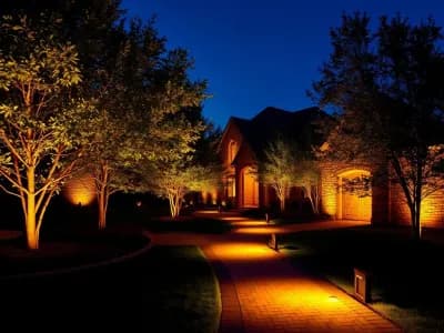 Outdoor Lighting by Scenic View Landscape