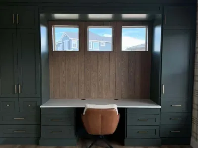 Home Office Cabinets with Drawers & Desk