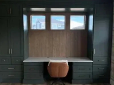 Home Office Cabinets with Drawers & Desk
