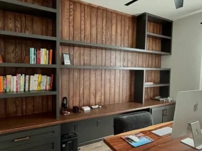 Rustic Home Office Built-In