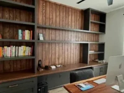 Rustic Home Office Built-In