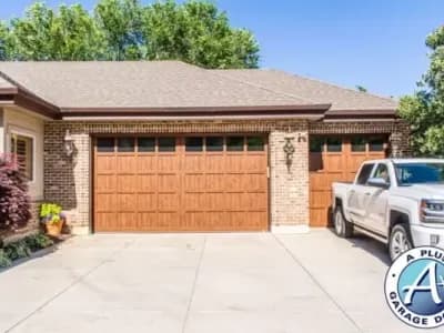 Walnut Finish Steel Garage Doors in Sandy, UT