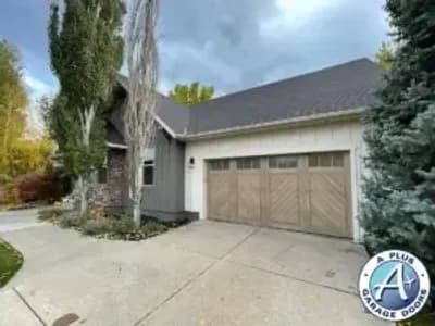 Driftwood Chevron Garage Door in Midway, UT