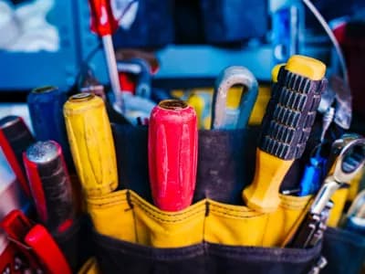 Hand tools in a tool bag