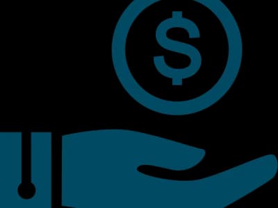 Open hand with Dollar Sign Icon