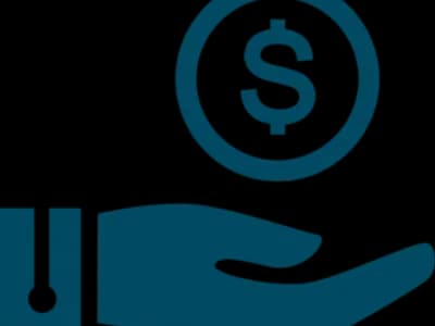 Open hand with Dollar Sign Icon