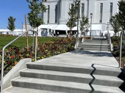 MC Green completed cement stairs project