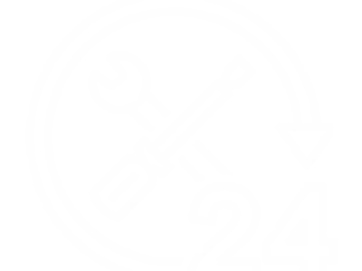 24-hour service icon with tools.