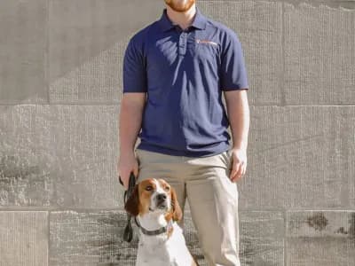Chris Jordan and his dog