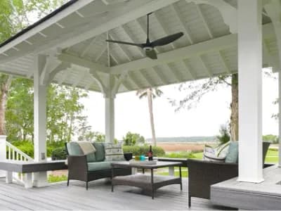 Decking image featuring outdoor living materials and railing systems