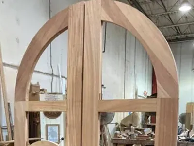 Custom millwork pieces crafted for architectural projects